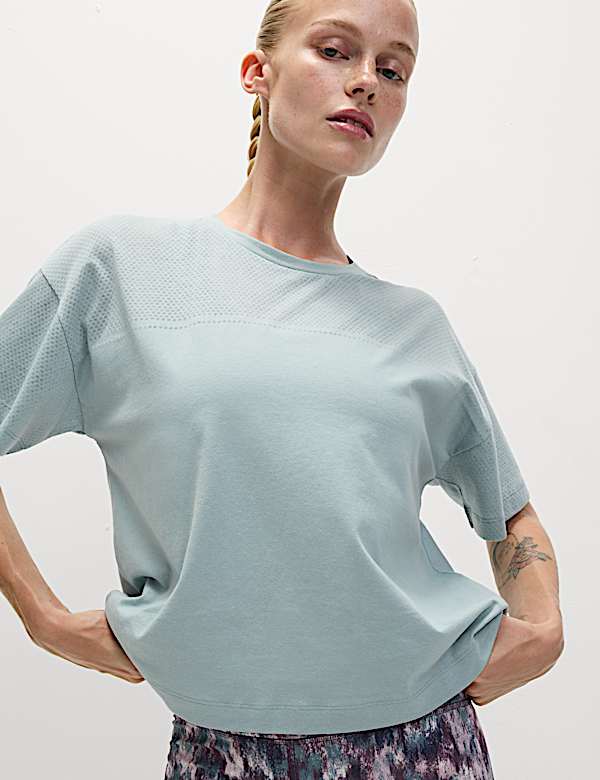 Cotton Blend Lightweight Yoga T-Shirt - CA