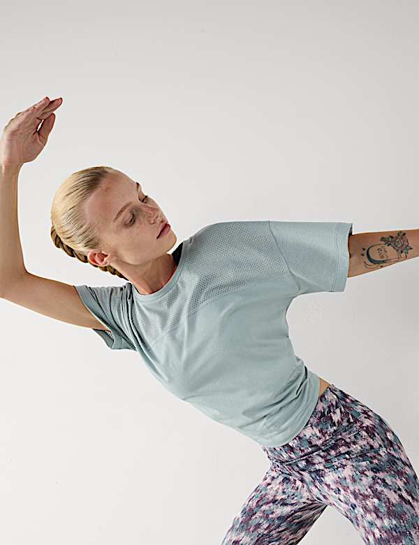 Cotton Blend Lightweight Yoga T-Shirt - CA