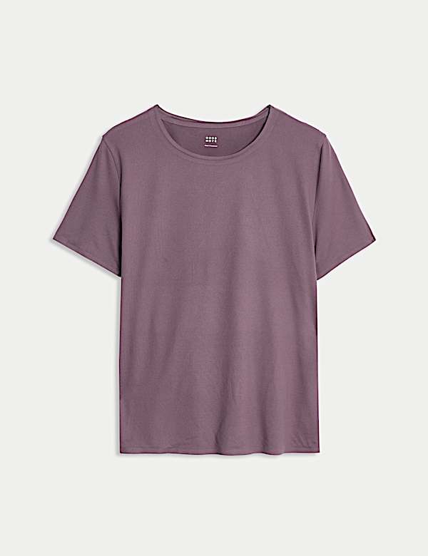 חולצת טי יוגה ™Go Balance Flexifit‎ עם צווארון עגול - IL