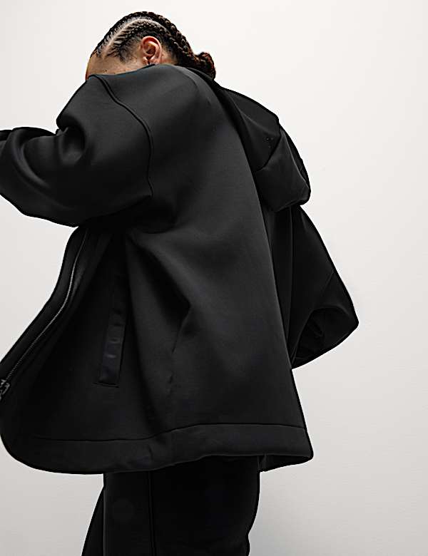 Scuba Zip Up Relaxed Hoodie - KG