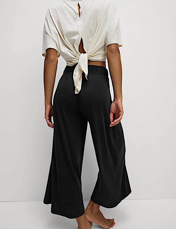 Modal Rich Ribbed Relaxed Culottes - ID