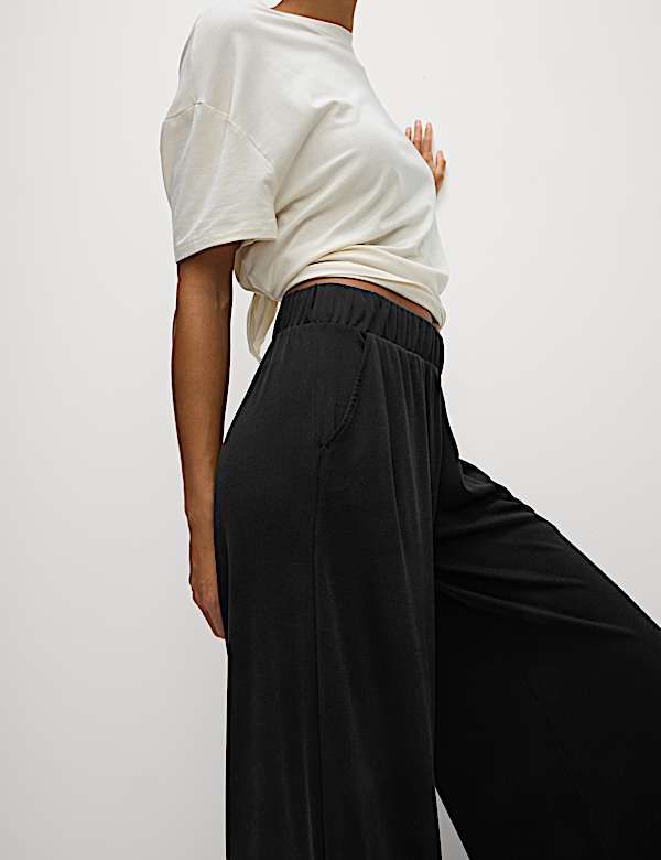 Modal Rich Ribbed Relaxed Culottes - ID