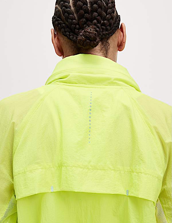 Woven Lightweight Mesh Panel Run Jacket - RO