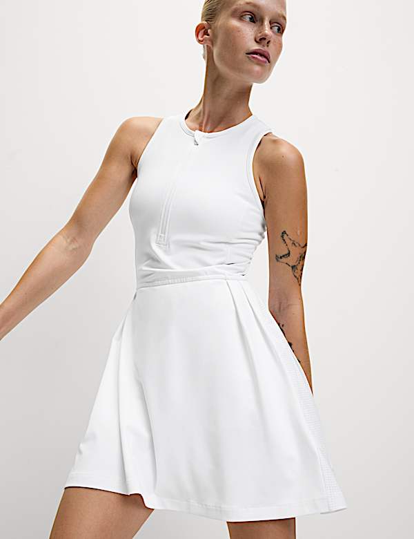 Half Zip Pleated Sports Dress - VN