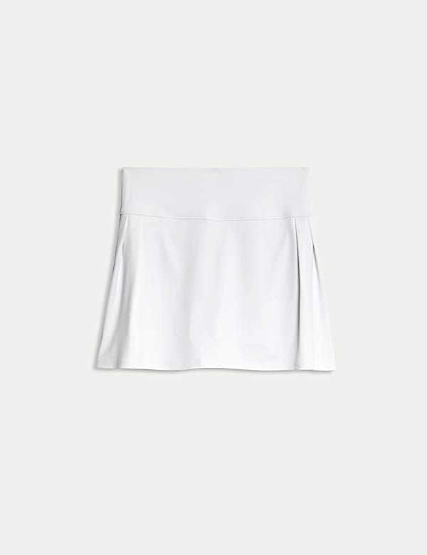 Falten-Skort mit hohem Bund - DE