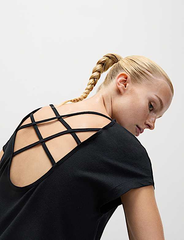 Camiseta de yoga de mezcla de modal - US