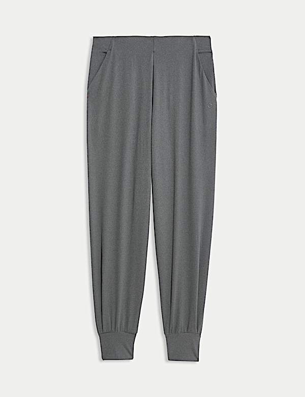 מכנסי טרנינג Go Balance בגזרה גבוהה ומכפלת קרסול צרה - IL