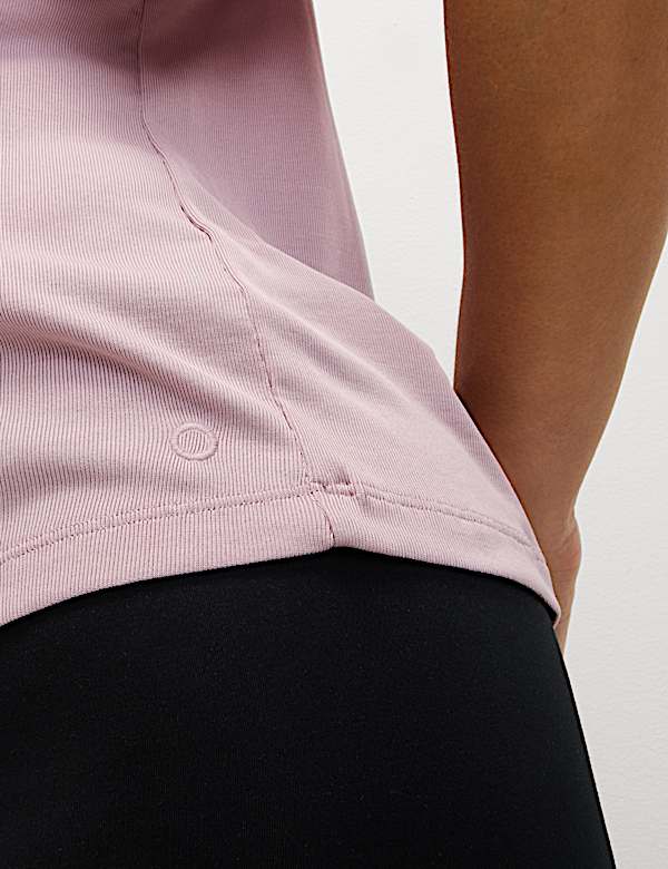 Modal Rich Rib Round Neck Boxy T-Shirt