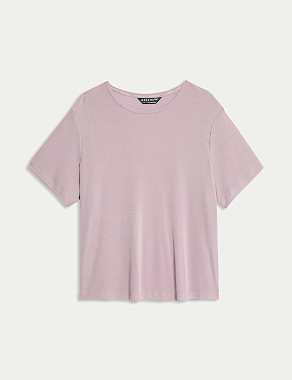 Modal Rich Rib Round Neck Boxy T-Shirt - GR
