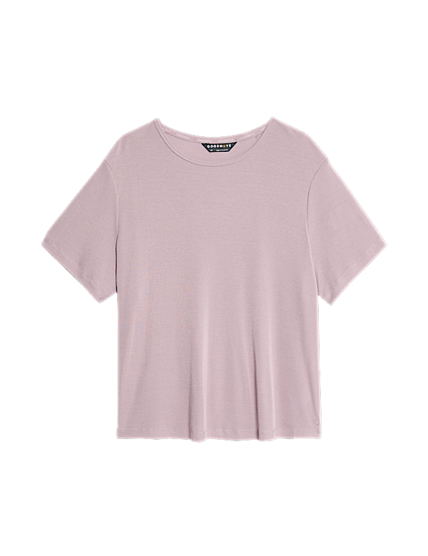 Modal Rich Rib Round Neck Boxy T-Shirt