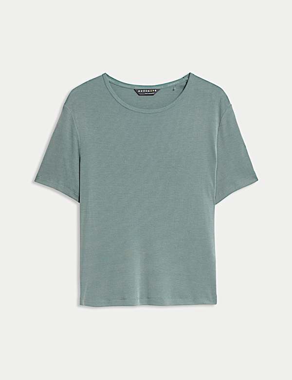 Μπλουζάκι Boxy με Ριμπ Υφάνση και Στρογγυλή Λαιμόκοψη από Modal - GR