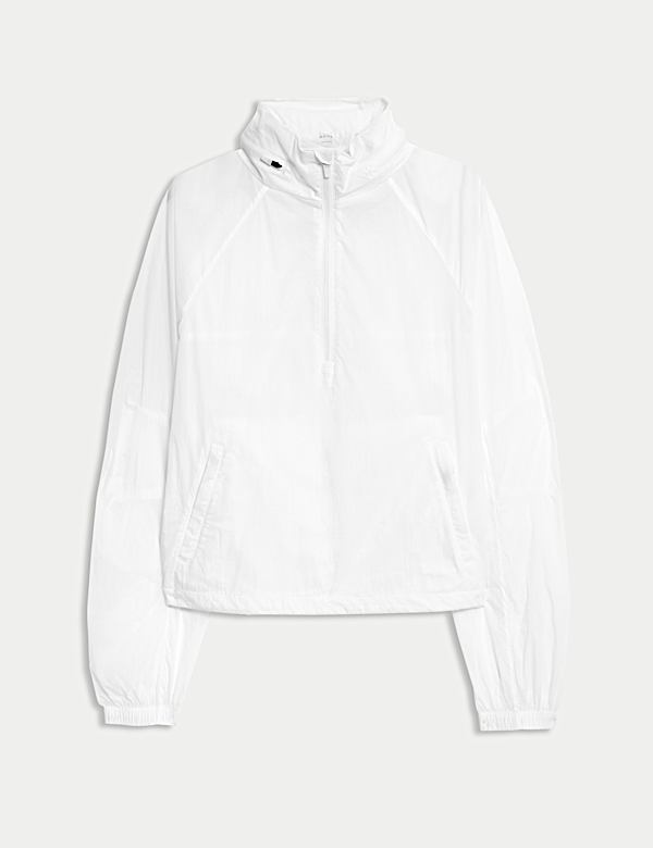 Αθλητικό τζάκετ με κουκούλα και μισό φερμουάρ - GR