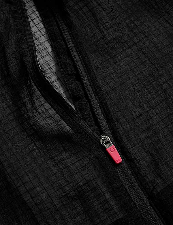 Chaqueta de deporte texturizada con volumen y cremallera transparente - ES