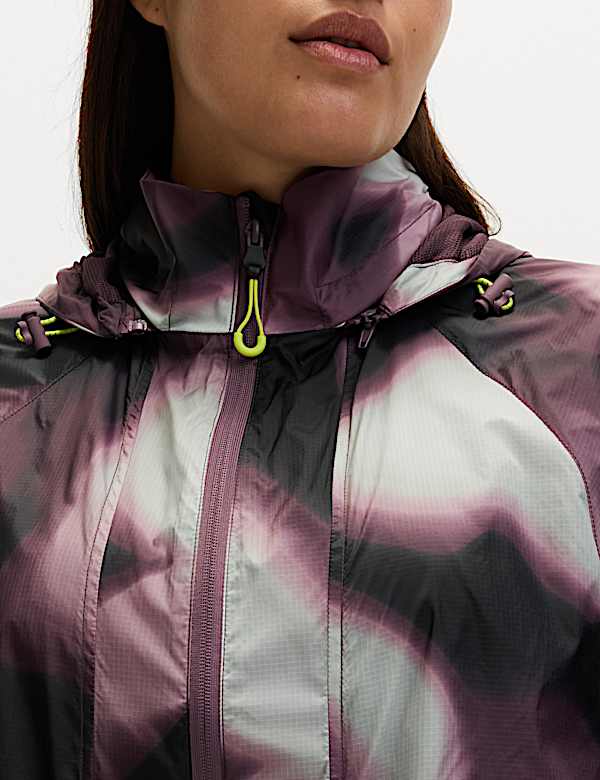 Woven Printed Lightweight Hooded Parka Coat - US