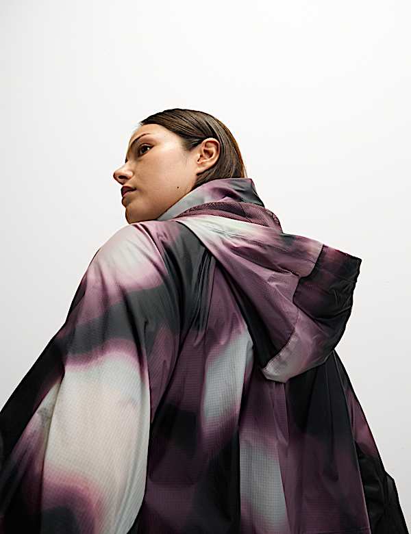 Woven Printed Lightweight Hooded Parka Coat - US