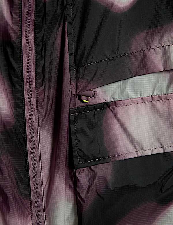 Woven Printed Lightweight Hooded Parka Coat - US