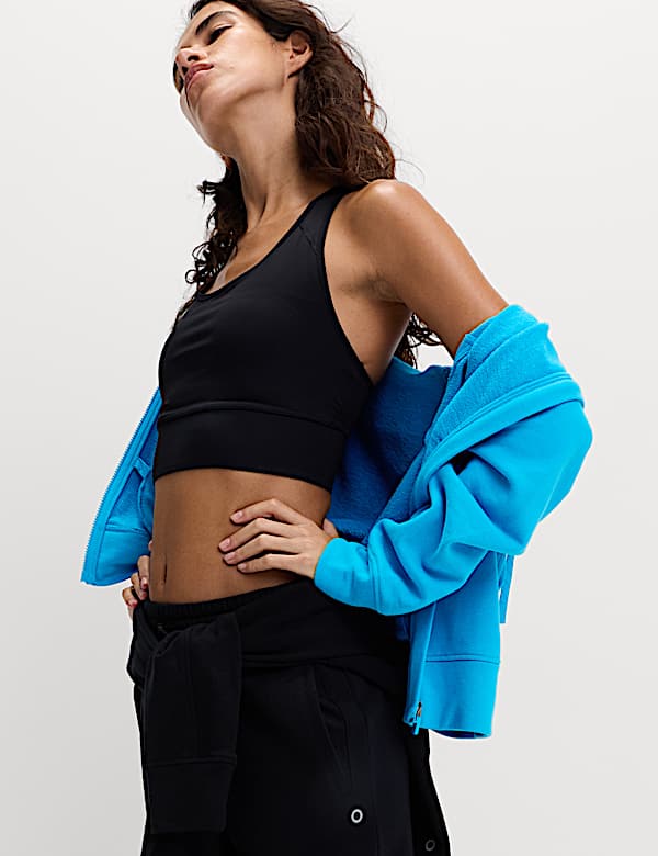 Sweat d&eacute;contract&eacute; en coton &agrave; capuche et fermeture &agrave; glissi&egrave;re - CA