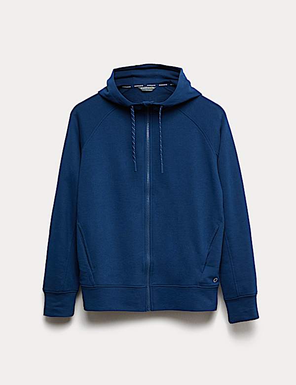 Cotton Rich Zip Up Relaxed Hoodie - AU