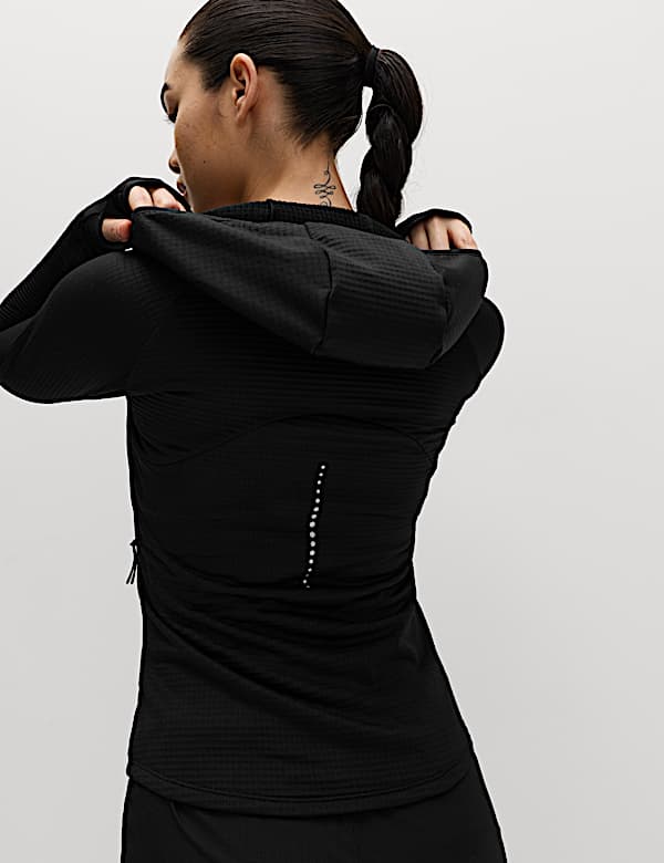 Ultra Heat&trade; Brushed Zip Up Fitted Running Hoodie - AL