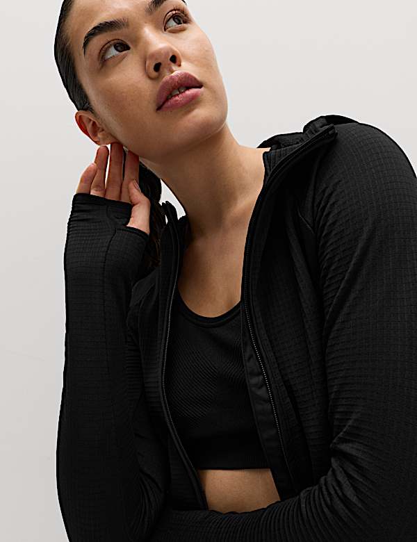 Ultra Heat&trade; Brushed Zip Up Fitted Running Hoodie - AL