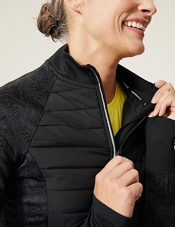 Reflective Padded Zip Up Running Jacket