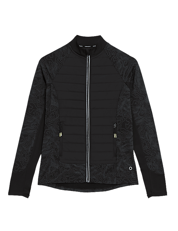 Reflective Padded Zip Up Running Jacket