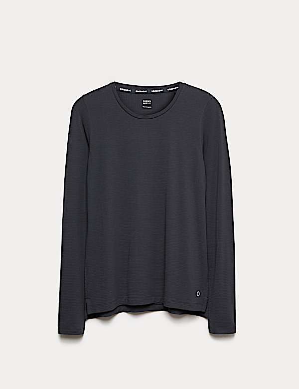 Textured Crew Neck Top - HU