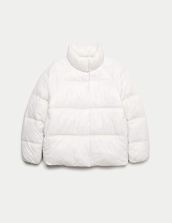 Stormwear™ Padded Funnel Neck Relaxed Puffer Jacket - IT