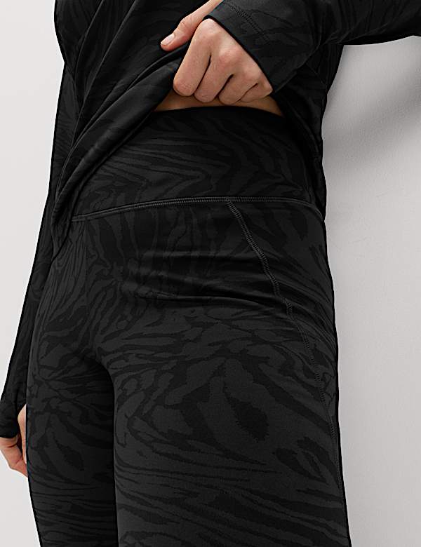 Go Move thermische Cool Comfort&trade;-legging met hoge taille en jacquard - BE