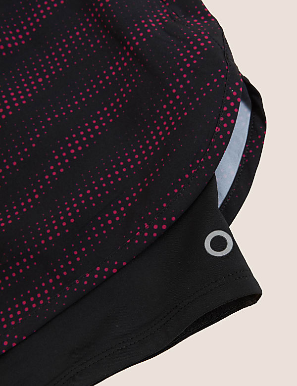 Woven Printed Layered Running Shorts