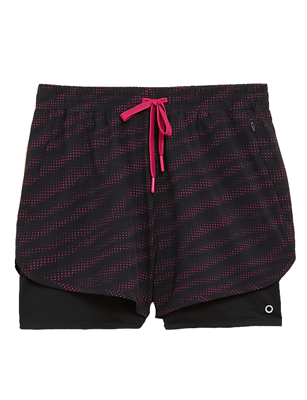 Woven Printed Layered Running Shorts