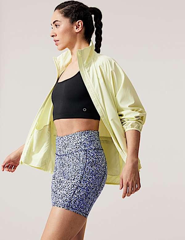 Go Move Printed High Waisted Gym Shorts