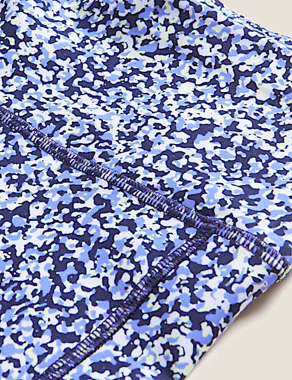 Go Move Printed High Waisted Gym Shorts