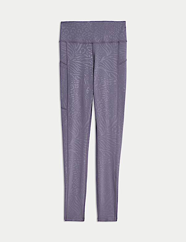 Sportovní legíny Go Move s vysokým pasem a reliéfním vzorem - CZ