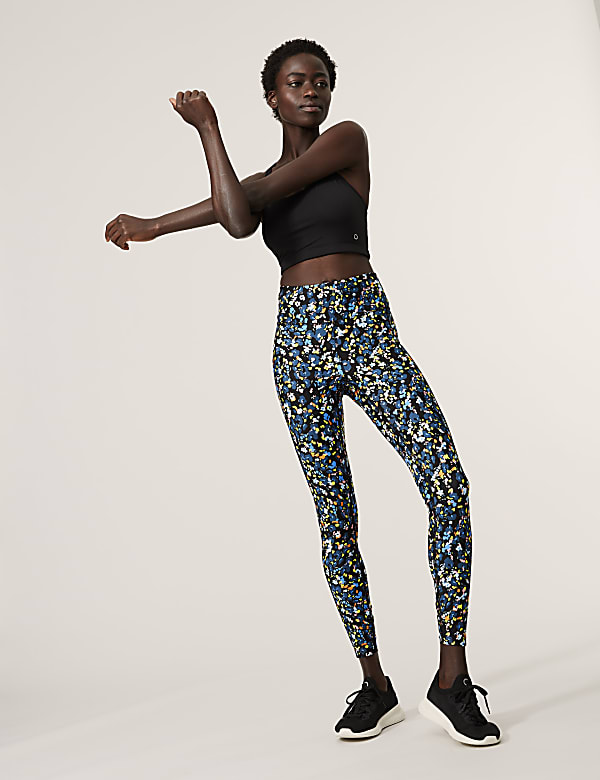Buy Go Move Printed High Waisted Gym Leggings at Marks Spencer