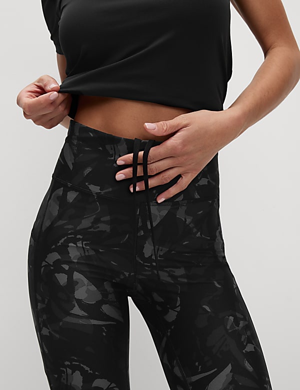 Go Move Printed High Waisted Gym Leggings - AL