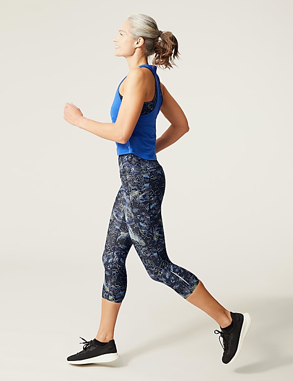 Buy Go Train Printed High Waisted Gym Leggings at Marks Spencer