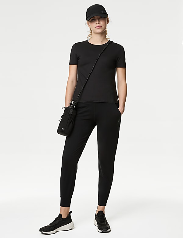 Cuffed High Waisted Sports Joggers