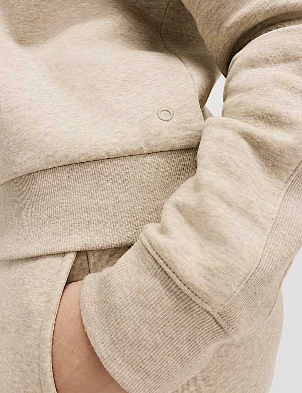 Sweatshirt demi-zippé coupe décontractée en coton - BE