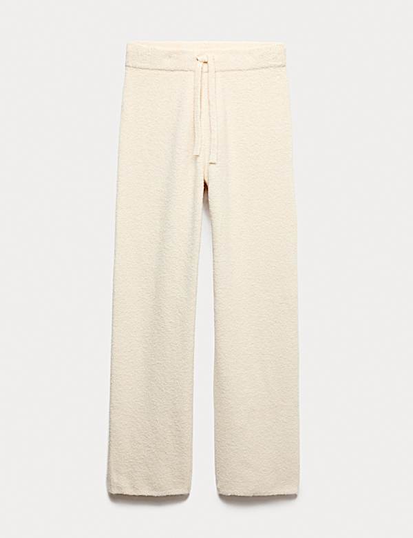 Super Soft Boucle High Waisted Wide Leg Joggers - IS