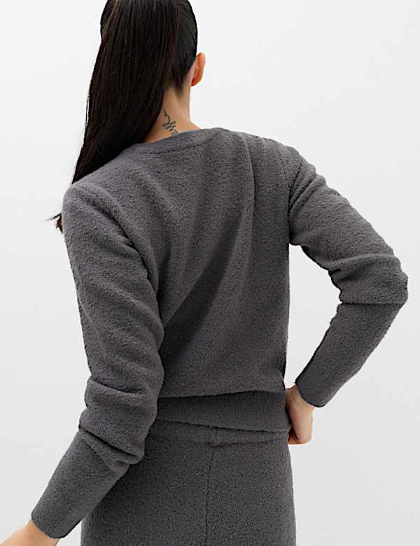 Boucle Crew Neck Cropped Jumper - NZ