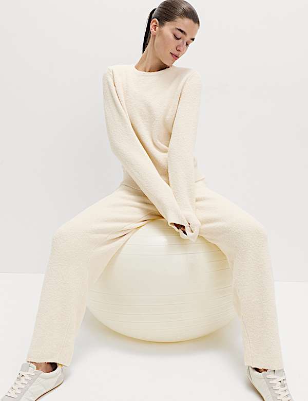 Supersoft Boucle Crew Neck Cropped Jumper - MV