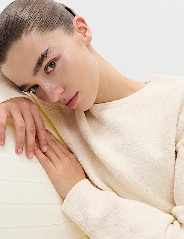 Supersoft Boucle Crew Neck Cropped Jumper - MV