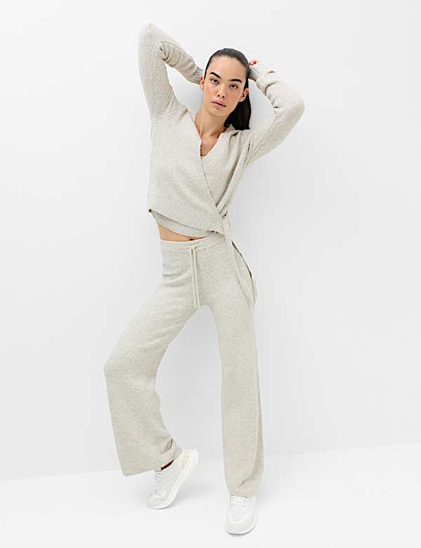 Boucle V Neck Wrap Cardigan - MX