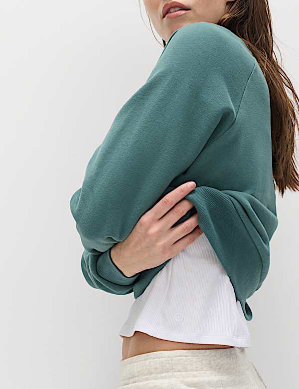 Katoenrijke sweater met ronde hals - NL