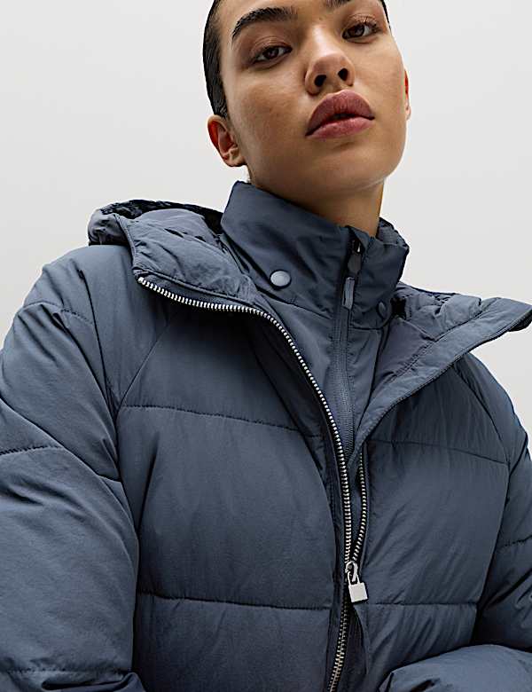 Lang, gewatteerd jack met capuchon en Stormwear&trade; - BE