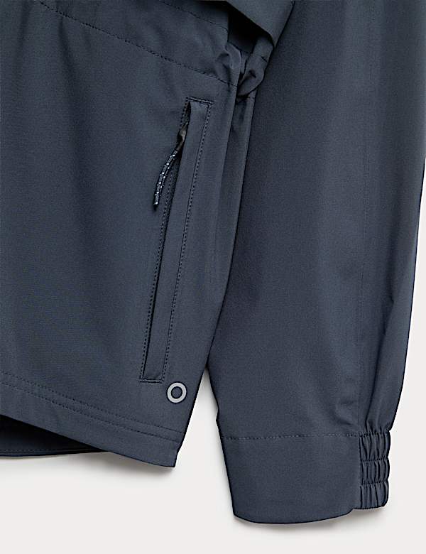 Veste imperm&eacute;able coupe longue &agrave; capuche - LU