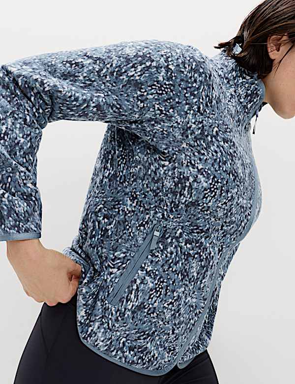 Termiczna polarowa kurtka rozpinana z nadrukiem - PL