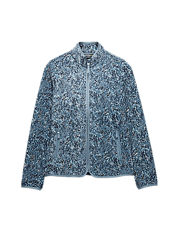 Thermal Zip Up Printed Fleece Jacket