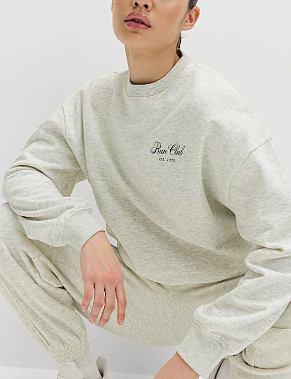 Cotton Rich Run Club Oversized Sweatshirt - SK